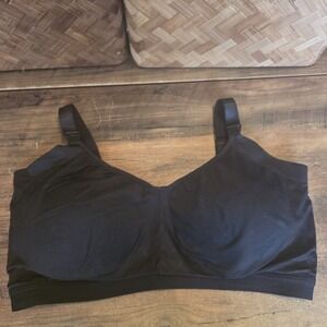 Cacique Lane Bryant Nursing Bra Size 22/24 Black Lightly Lined Full Coverage